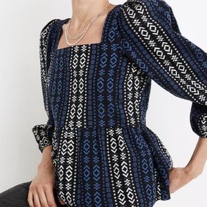 Madewell peplum blouse
